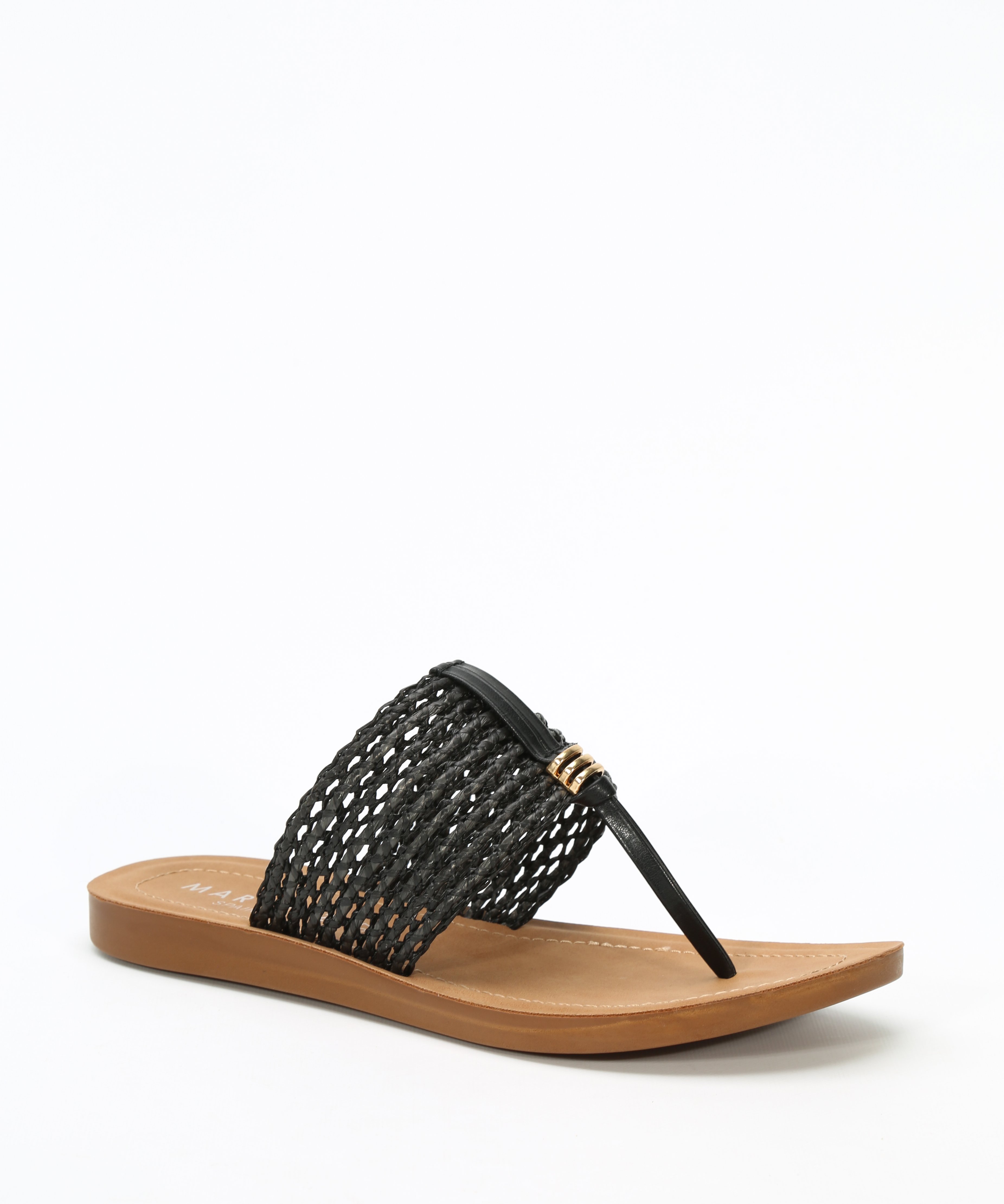 Sandalias planas rejilla rafia image number null